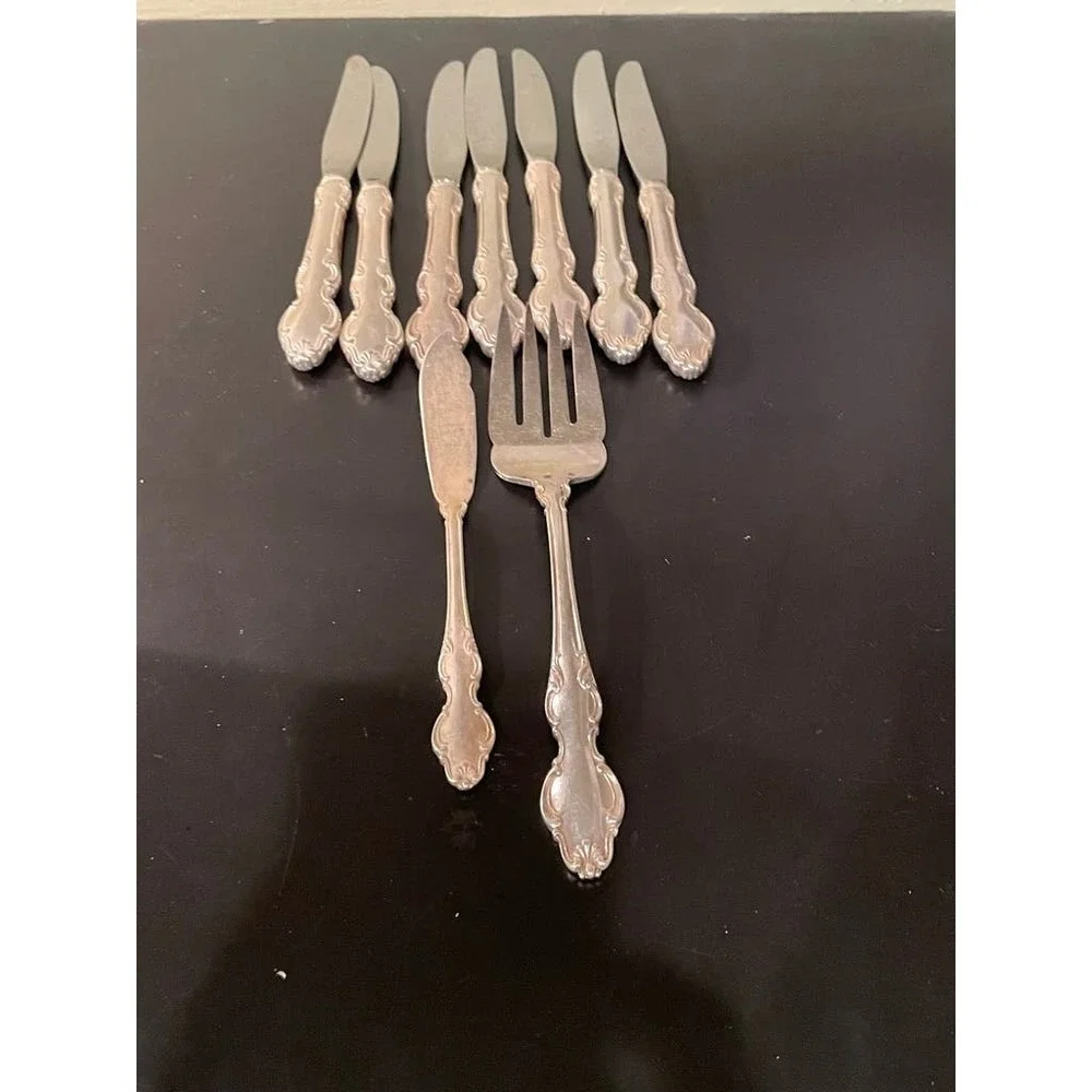 Reed and Barton Mirrorstele Set of Knives/Serving Pieces